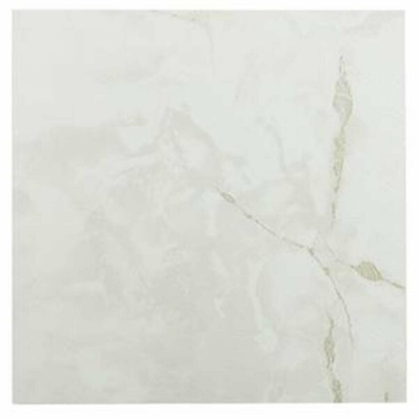 Powerplay NEXUS Classic White w/Grey Veins 12 in. x 12 in. Self Adhesive Vinyl Floor Tile #402 PO3185